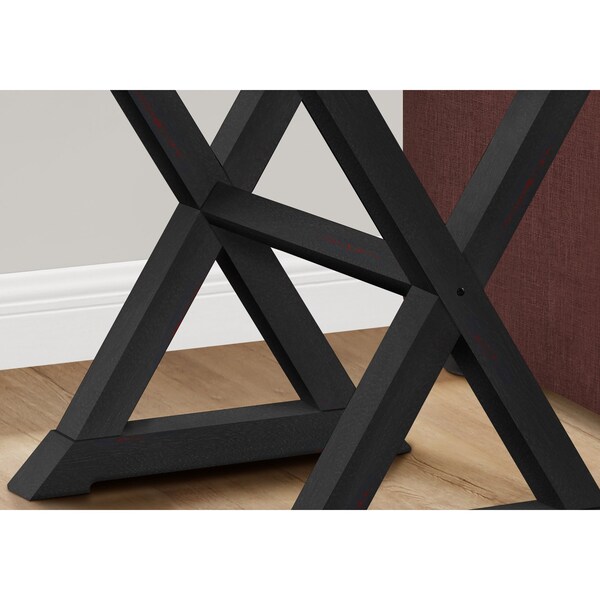 Monarch Specialties Accent Table, End, Side Table, Square, Nightstand, Bedroom, Lamp, Black Veneer, Transitional - I 3987