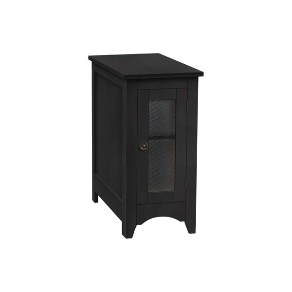 Monarch Specialties Accent Table, Side Table, Narrow, Nightstand, Bedroom, Lamp, Storage, Black Veneer, Transitional - I 3995
