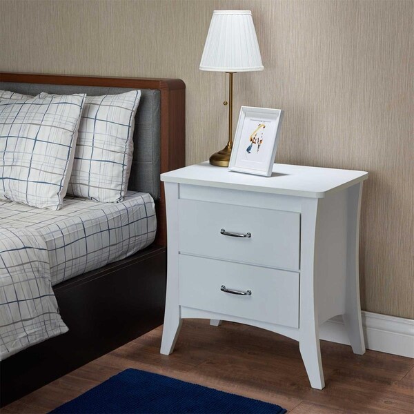 Made-To-Order 25 x 24 x 16 in. Particle Board, MDF White Nightstand - MA3112474