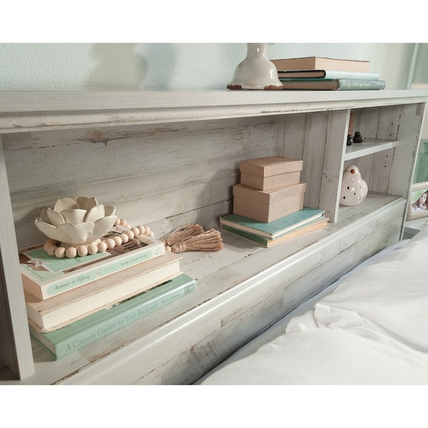 Sauder River Ranch Full-Queen Headboard White P , Attaches to full or queen size bed - 429853