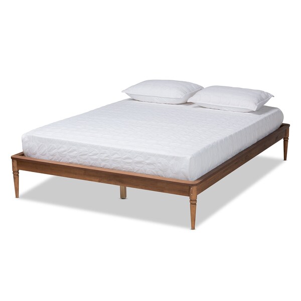 Baxton Studio Tallis Traditional Walnut Brown Finished Wood Queen Size Bed Frame - 194-11514-ZORO