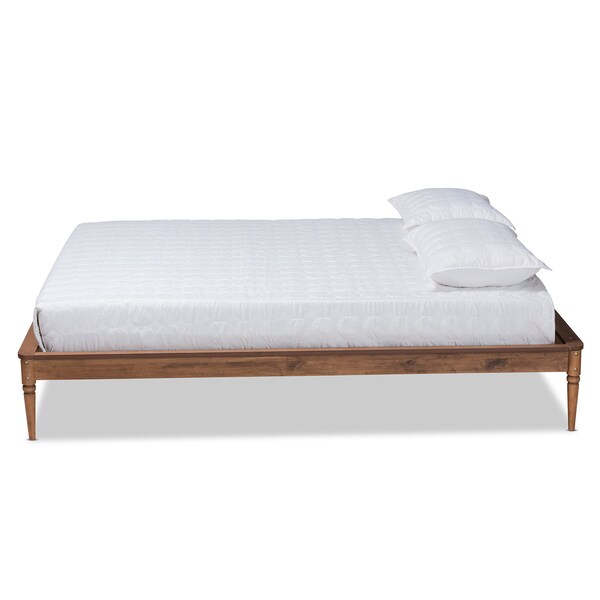 Baxton Studio Tallis Traditional Walnut Brown Finished Wood Queen Size Bed Frame - 194-11514-ZORO