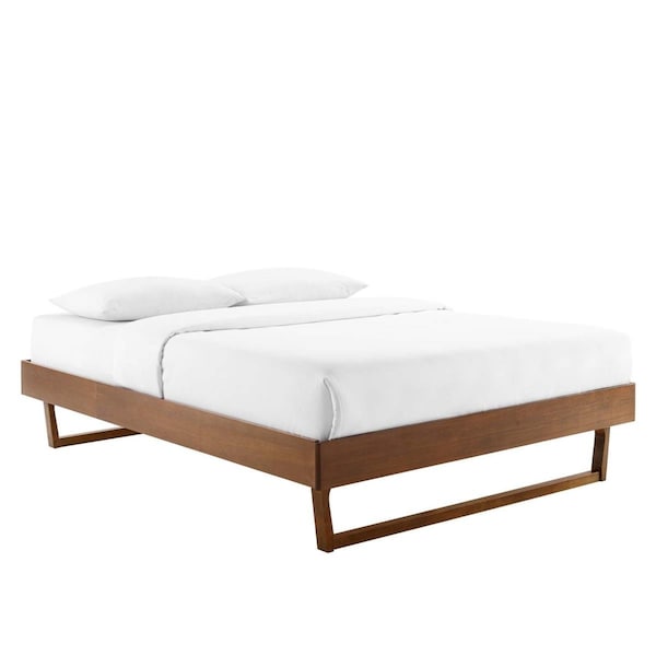 Modway Furniture Billie Wood Platform Bed Frame, Walnut - Full Size - MOD-6213-WAL