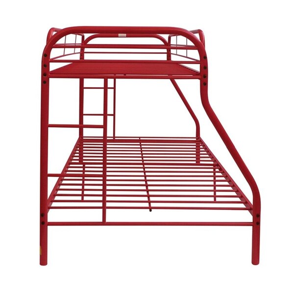 Gfancy Fixtures Red Twin Over Full Size Size Bunk Bed - GF3100636