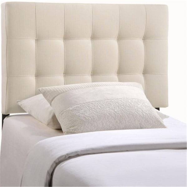 East End Imports Lily Twin Fabric Headboard- Ivory - MOD-5148-IVO
