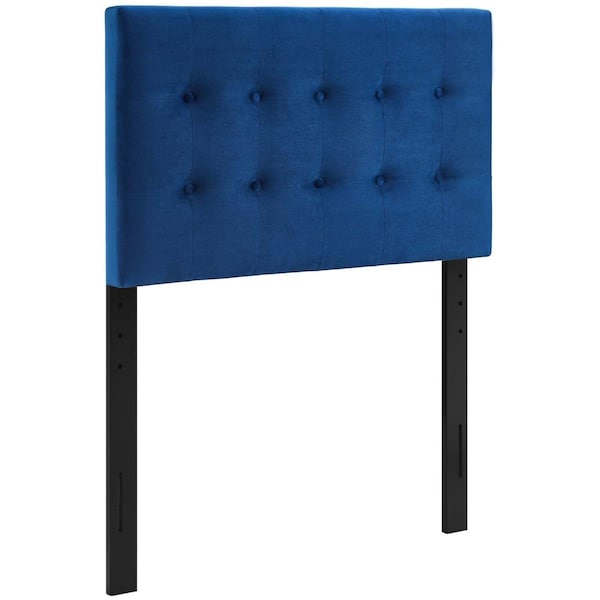 Modway Furniture Emily Biscuit Tufted Performance Velvet Headboard, Navy - Twin Size - MOD-6114-NAV