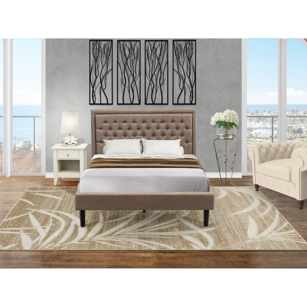 East West Furniture 2 Piece Kendall Bedroom Set - Black - KD16Q-1GA0C