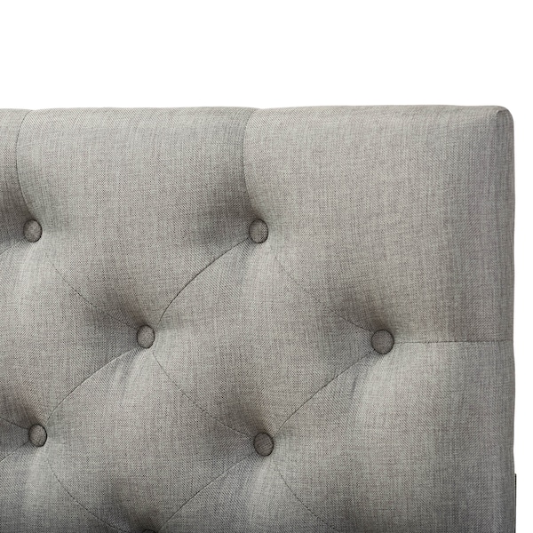 Baxton Studio Viviana Grey Upholstered Button-tufted Full Size Headboard - 120-6455