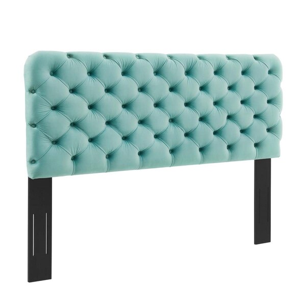 Modway Furniture Lizzy Tufted Performance Velvet Headboard, Mint - Twin Size - MOD-6030-MIN