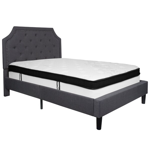 Flash Furniture Full Platform Bed Set, Gray - SL-BMF-14-GG