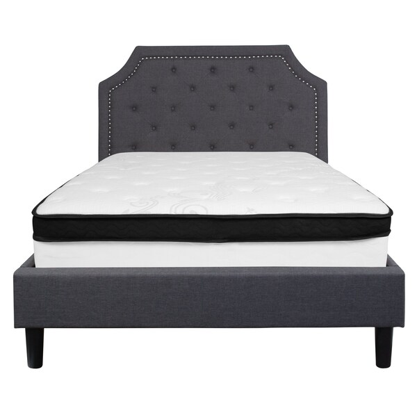 Flash Furniture Full Platform Bed Set, Gray - SL-BMF-14-GG