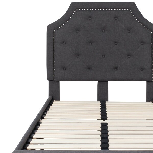 Flash Furniture Brighton Twin Platform Bed, Dark Gray - SL-BK4-T-DG-GG
