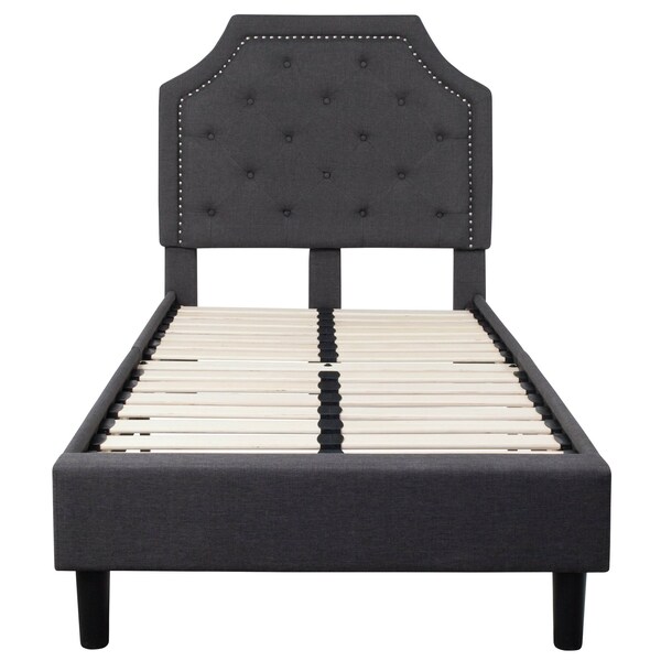 Flash Furniture Brighton Twin Platform Bed, Dark Gray - SL-BK4-T-DG-GG