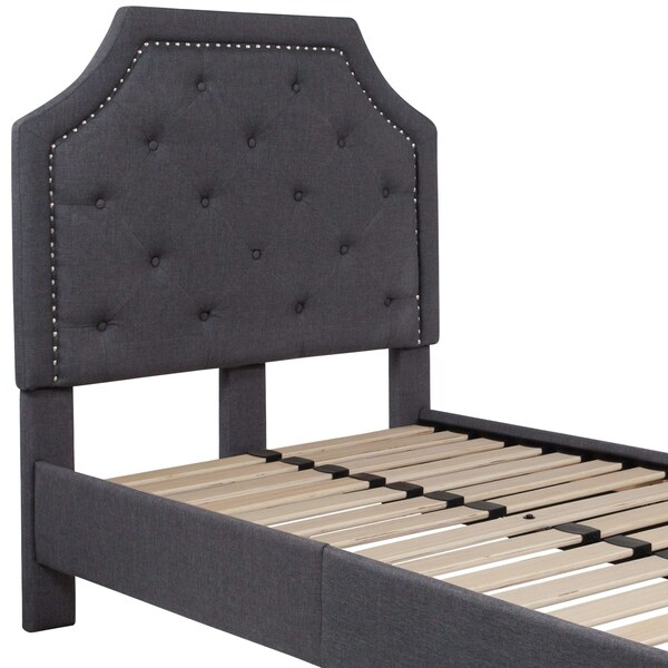 Flash Furniture Brighton Twin Platform Bed, Dark Gray - SL-BK4-T-DG-GG