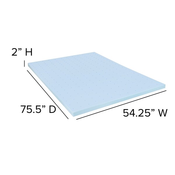 Flash Furniture 10" Full Mattress, 14" Bed frame & 2" Topper Set - XU-BD10-10PSM2M35-F-GG