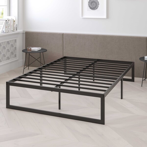 Flash Furniture King Platform Bed Frame and 12" Mattress Set - XU-BD10-12PSM-K-GG