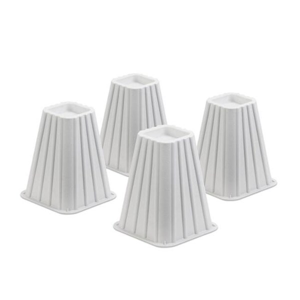 Honey-Can-Do Honey-Can-Do STO-01006 Bed Risers-Ivory Set Of 4 - STO-01006