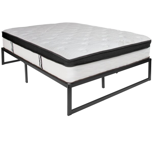 Flash Furniture Full Platform Bed Frame and 12" Mattress Set - XU-BD10001-12MFM-F-GG
