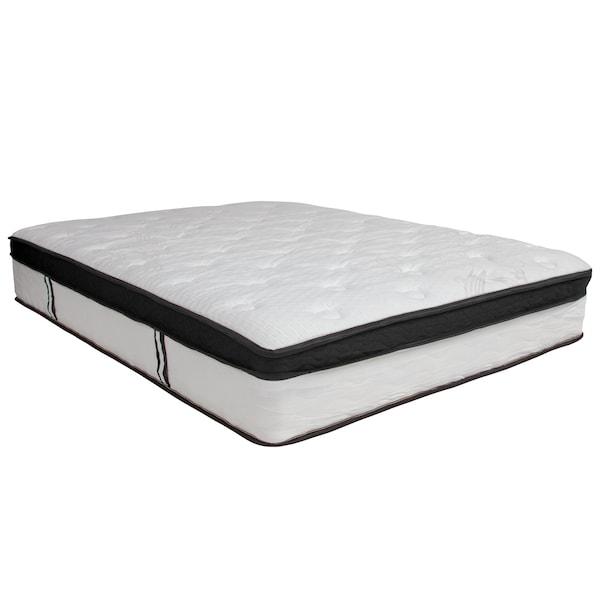 Flash Furniture Full Platform Bed Frame and 12" Mattress Set - XU-BD10001-12MFM-F-GG