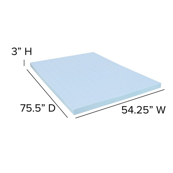 Flash Furniture 12" Full Mattress, 14" Bed frame & 2" Topper Set - XU-BD10-12PSM3M35-F-GG