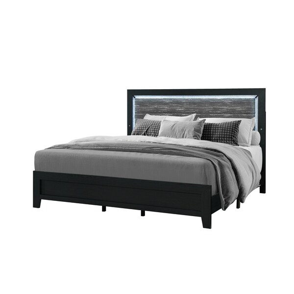 Global Furniture Usa REID-BLACK-QB W/LED-N - 6610