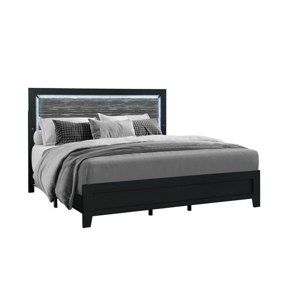 Global Furniture Usa REID-BLACK-QB W/LED-N - 6610