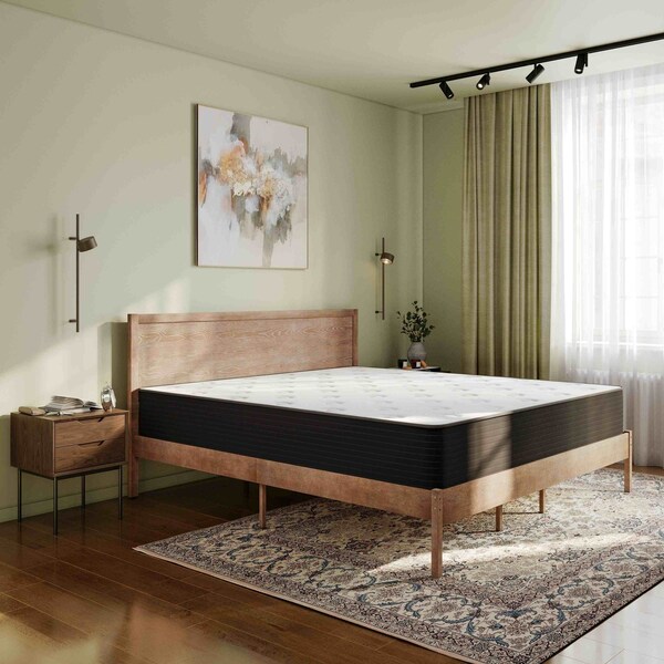 Flash Furniture Dream Cooling Gel 12 Inch Foam and Pocket Spring Hybrid Mattress, King Mattress in a Box - BS-E230P-R-K-12-C-BK-GG