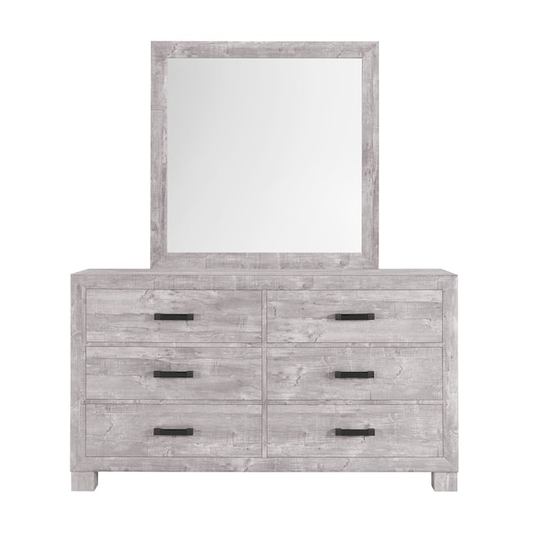 Global Furniture Usa Farmhouse Glam Paper Nolan Grey Queen Bed - 4449