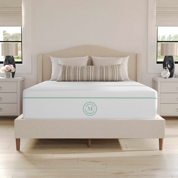 Martha Stewart SleepComplete 12 Inch Full Medium Firm Triple-Action Cooling Gel Memory Foam Mattress - CL-MODD1-12F-MS