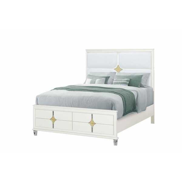 Global Furniture Usa Contemporary Orion Gold Queen Bed - 6697