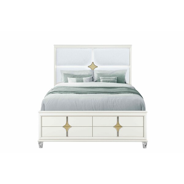 Global Furniture Usa Contemporary Orion Gold Queen Bed - 6697