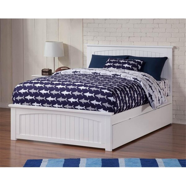Atlantic Furniture Nantucket Match Footboard with Urban Trundle Bed - White, Full Size - AR8236012