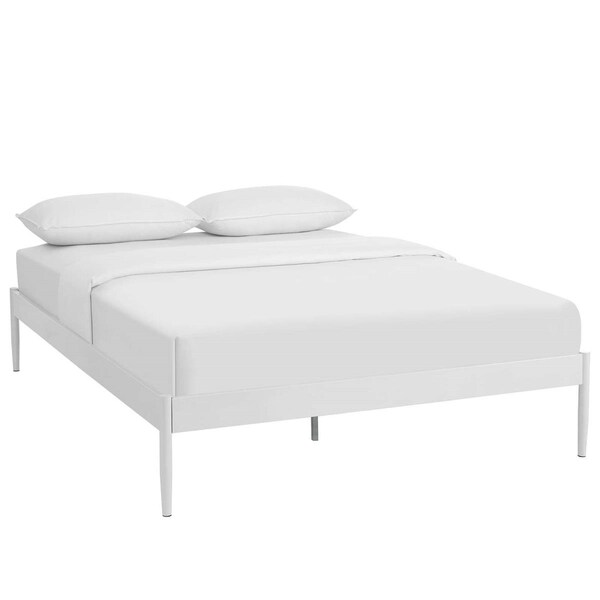 Modway Furniture 15 H x 57.5 W x 78.5 L in. Elsie Full Bed Frame, White - MOD-5473-WHI