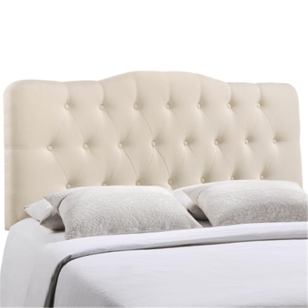 East End Imports Annabel Queen Fabric Headboard, Ivory - MOD-5154-IVO