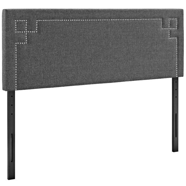 Modway Furniture Josie Queen Fabric Headboard, Gray - MOD-5402-GRY