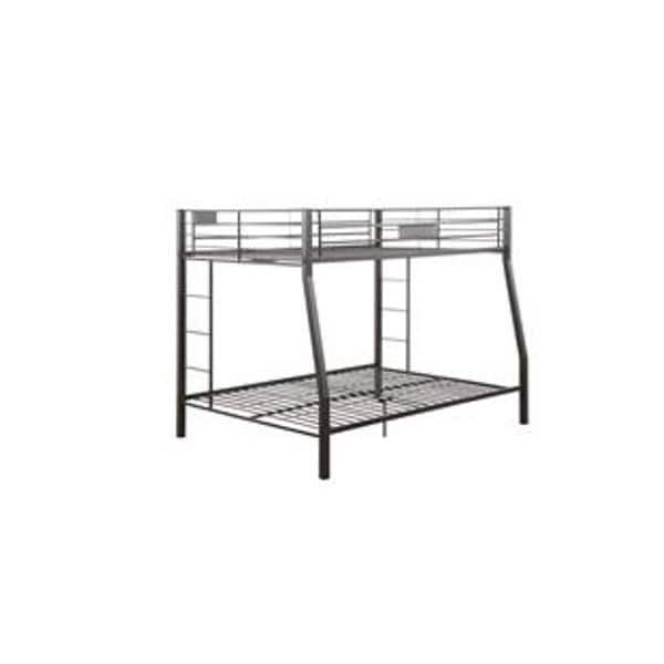 Homeroots Limbra Full xL and amp; Queen Bunk Bed Black Sand - 285321