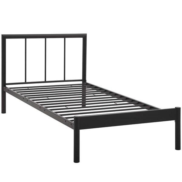 Modway Furniture 35.5 x 42 in. Gwen Twin Bed Frame Brown - MOD-5543-BRN-SET