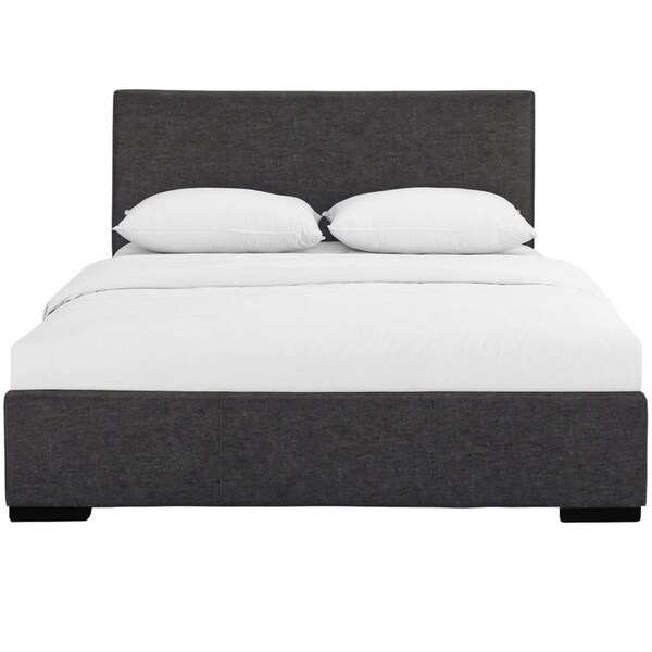Camden Isle Indes Upholstered Platform Bed Grey Queen Size 854 x 634 x 348 in - 86342