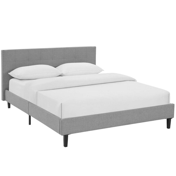 Modway Furniture Linnea Full Size Bed, Light Gray - MOD-5424-LGR