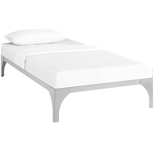 Modway Furniture Ollie Twin Size Bed Frame, Silver - MOD-5430-SLV