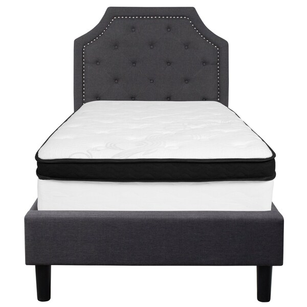Flash Furniture Twin Platform Bed Set, Gray - SL-BMF-13-GG