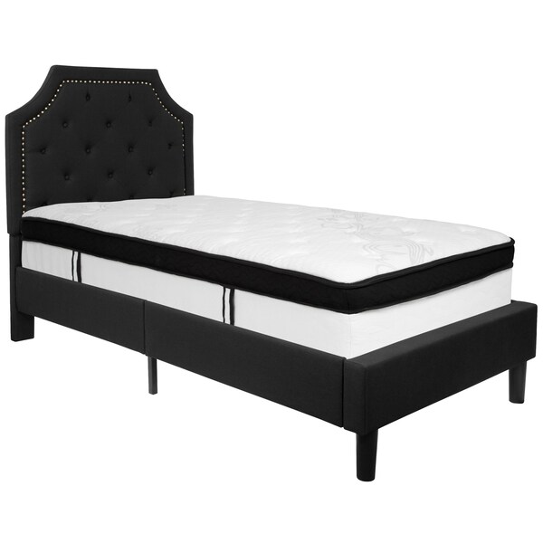 Flash Furniture Twin Platform Bed Set, Black - SL-BMF-5-GG