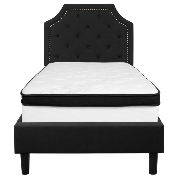 Flash Furniture Twin Platform Bed Set, Black - SL-BMF-5-GG