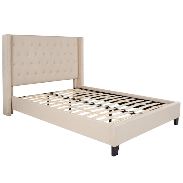 Flash Furniture Platform Bed, Riverdale, Full, Beige - HG-34-GG