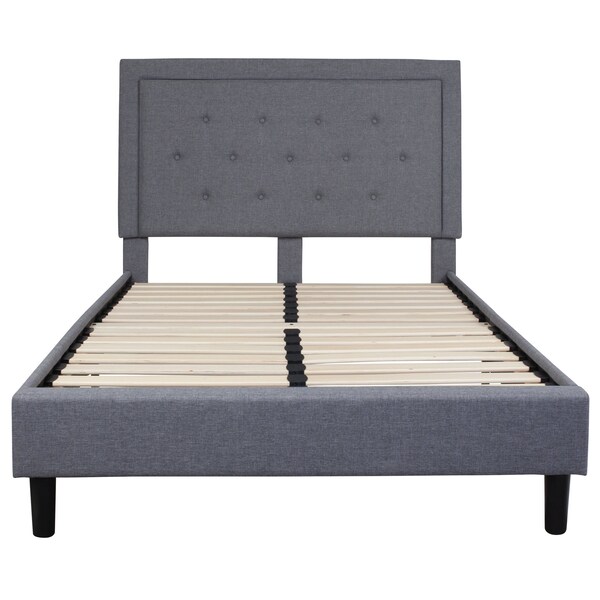 Flash Furniture Roxbury Full Platform Bed, Light Gray - SL-BK5-F-LG-GG