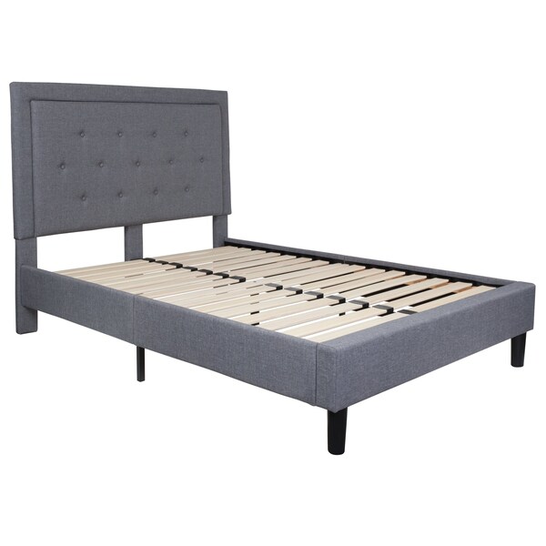 Flash Furniture Roxbury Full Platform Bed, Light Gray - SL-BK5-F-LG-GG