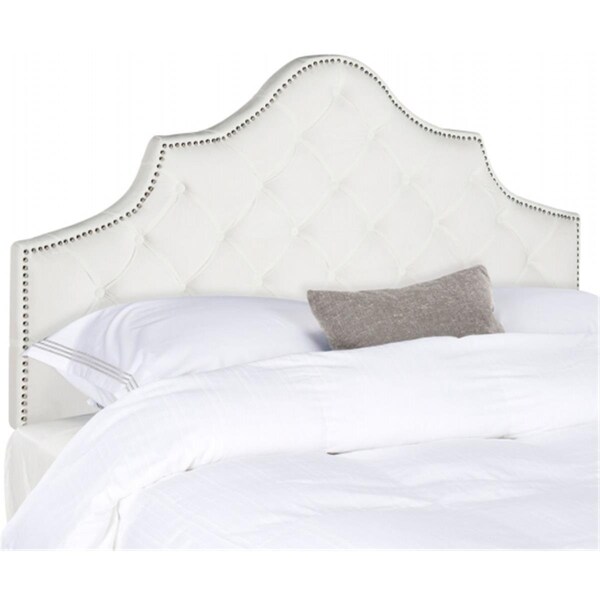 Safavieh Arebelle Velvet Queen Size Headboard- White - 53.9 x 3.5 x 62.2 in. - MCR4036H-Q