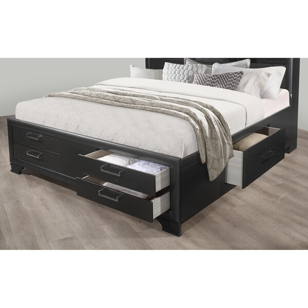 Global Furniture Usa Transitional Glam  Jordyn Grey Full Bed Group - 2845