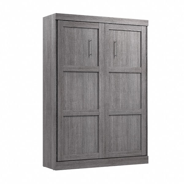 Bestar Full Wall Bed, Pur, Bark Gray - 26183-47