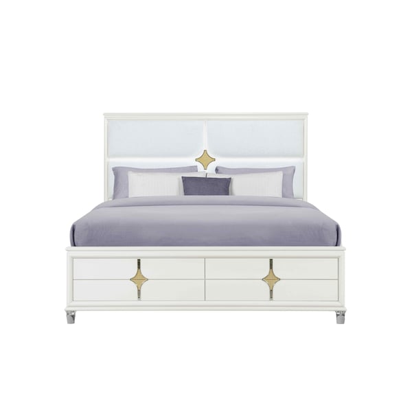 Global Furniture Usa Contemporary Orion Gold Queen Bed Group - 6698